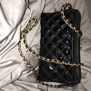 Black leather purse